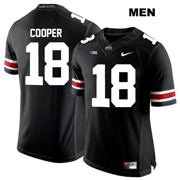 Ohio State Buckeyes Men's Jonathon Cooper #18 White Number Black Authentic Nike College NCAA Stitched Football Jersey NG19A48VD